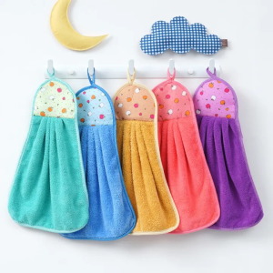 Hand Towel Hanging Kitchen Hand Dry Towel Fast Dry Soft Dish Wipe Cloth for Kitchen Bathroom Use
