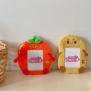 Original Plush Card Holder for Couples CP Combination Photo Pendant Small Card Polyester Material Document Organizer