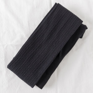 กางเกงขายาวถักสไตล์ญี่ปุ่นย้อนยุคสำหรับผู้หญิง กางเกงขายาวทรงกระบอกบาง กางเกงขาสั้นลายทางสีน้ำตาล ผ้าฝ้าย กางเกงขายาวแบบสวมสบาย