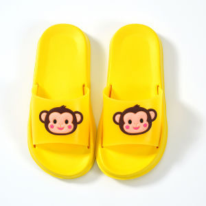 Korean Style Indoor Home Slippers Womens High Elastic Summer Cartoon Monkey Candy Pink Couple Cute Internet Famous Girl