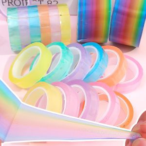 6Rolls Colorful Adhesive Sticky Crystal Ball Tape Decompression Toy DIY Handmade Macaroon Self-adhesive Bal Making Glue Kids Stationery