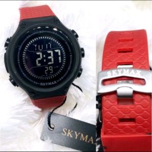 JAM TANGAN SKYMAX 1810G ORIGINAL WATERPROOF TALI RUBBER PRIA FREE BATRAI CADANGAN (Andre What 97)