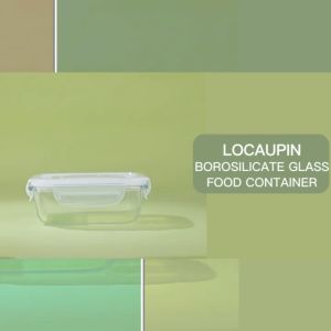 Borosilicate Glass Airtight Locking Lid Lunch Box Fresh Keeper Food Container Meal Prep