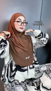 Hijab lolly Bergo Melayu Tali Size Standar L Jersey By Assyla Hijab / Bergo Melayu Plus Soft Inner