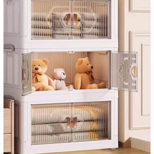 MallMainan-C986 Lemari Susun Plastik Serbaguna dengan Roda Polibox Kotak Penyimpanan