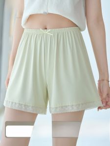 MiiOW | Quần an toàn Ice Silk mùa hè 2025 mới cho nữ Quần lót ngắn rộng rãi thoải mái tại nhà Chất liệu polyester và PU co giãn