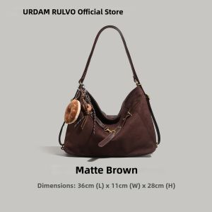 URCDN RDALVO | Retro Suede Tote Bag Versatile Use