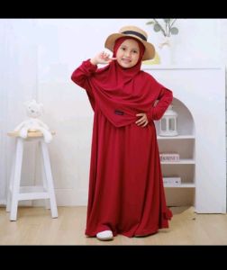 Gamis Anak Perempuan Kekinian Murah Mewah Set Jilbab Terbaru