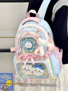 YINHEFANGKE | Colorful Transparent Girls Backpack Large Capacity