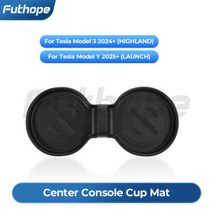 Futhope Silicone Water Cup holder Mat for Tesla Model Y Launch Juniper Model 3 Highland Cup Limit Interior Decoration