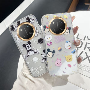 New Phone Case Honor 200 Smart Honor X9C X7C X9b X9a X8b X7b 5G 4G Ins Fashion Trend Cartoon Couple Casing Transparent Anti-fall Shockproof Soft Cover 2024