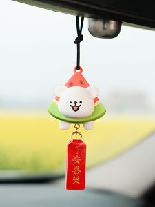 Cute Line Puppy Automobile Hanging Ornament Car Pendant Rearview Mirror Pendant Car Interior Ornaments Pendant Safe and Happy