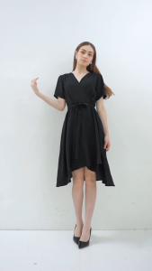 Urban Exchange Gaia Black Mini Dress - Gaun Mini Dress Hitam