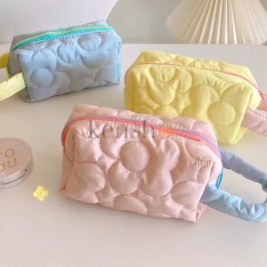 PGM1469 Bloom Pouch Makeup Tas Dompet Kotak Pensil Sleting Motif Bunga Flower Handle Pastel