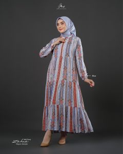 SPECIAL PRICE - ZAHRA MIDI DRESS MOTIF SALUR RAYON PREMIUM BY AR RAFI - INAYAHHIJAB