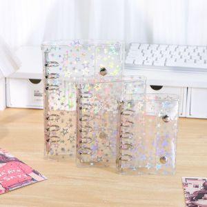 ปกสมุดบันทึกแบบใส M5 A6 A7  แบบมีกลิตเตอร์  ทำจาก PVC  แบบเติมได้ สำหรับใส่รูปภาพ อัลบั้ม  สมุดแพลนเนอร์  แฟ้มจัดระเบียบ