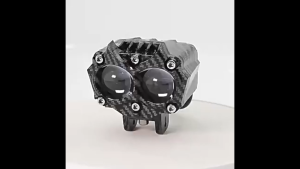 Aluminum Alloy Owl Style Motorcycle LED Fog Lights White/Yellow Beam + RGB + Strobe Mode for Cars/Bikes