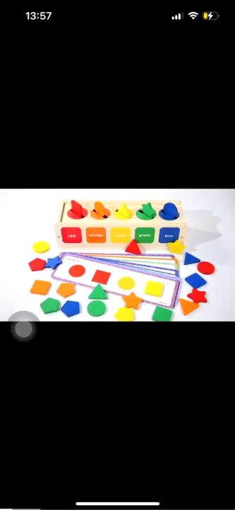 Wooden Educational Toys Shape Puzzle Color Geometric Board Jigsaw ...