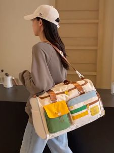 Sohoo กระเป๋าเดินทาง กระเป๋าถือแฟชั่น กระเป๋าสะพายข้างใบใหญ่ ใส่ของได้เยอะ น้ำหนักเบา สะพายสบาย