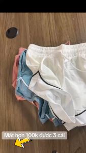 Quần nữ thể thao nữ gym-yoga mẫu hai lớp viền lưới có hai túi hai bên chất co giãn mềm mịn