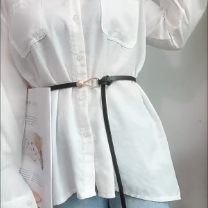 Heabety ผู้หญิงบางเข็มขัดหัวเข็มขัดหนังPUเข็มขัดสำหรับกางเกงยีนส์กางเกงชุดเข็มขัดสุภาพสตรีหญิงเข็มขัดลำลอง