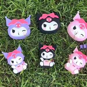Tas Slempang Anak JELLY RUBBER Karakter kepala bulat kuromi bahan Premium