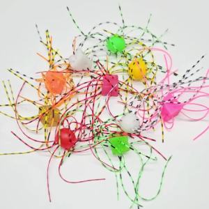 6Pcs DIY Dice Soft Bait Silicone Silk Lure Handmade Stream Bass Fishing Screen Bait Dice Shape Whisker Slow Sinking