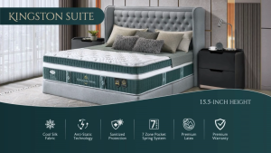 Honey Kingston Suite 15.5" Mattress/Hotel Luxury Series/CoolSilk/Antistatic/Sanitized/12YearWarranty