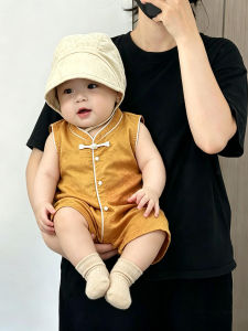 Summer Newborn Baby Boys Girls Sleeveless Traditional Style Dress Romper