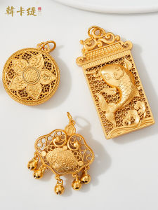 สร้อยคอจี้โลหะผสมทองแดงเงินสำหรับเสื้อกันหนาวสไตล์จีนโบราณ สีทอง สีเงิน หัวโลหะผสมทองแดงสำหรับเสื้อกันหนาว