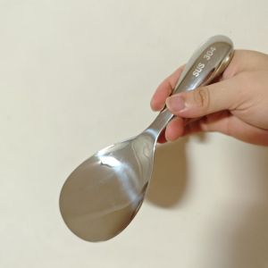 ช้อนสตีลไมโครซิลิโคนหนาพิเศษ 304 สำหรับปรุงอาหารในครัว เครื่องมือทำอาหาร อุปกรณ์กินข้าว อุปกรณ์สาน