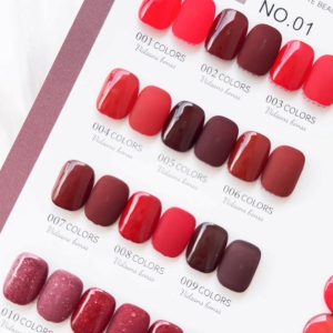 GEMIRA 12 สี เจลยาทาเล็บชุด ชุดสีแดง RED SERIES สีอิ่มตัว 12ขวดเจล+กราฟสีสำเร็จรูป สามารถจัดส่งได้