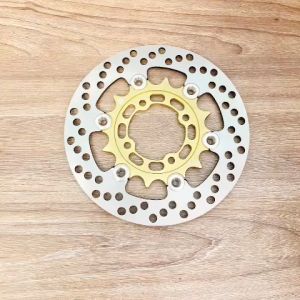 Đĩa rembo nút inox siêu sáng xài được cho các dòng xe 4 lỗ thông dụng màu anode