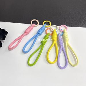 Handcrafted Short Keychain Colorful Dopaamine Style Card Holder Lanyard Creative Gift PVC Material Versatile Ins Wind Small Batch