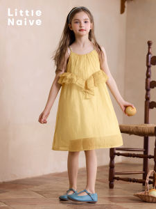 Little Naive | White Fashion Party Dress Summer Kids Dress