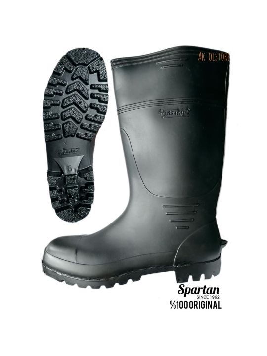 Spartan Rain Boots for Mens 100% Original (MATTE BLACK)
