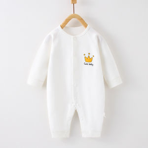 เสื้อผ้าบุคลากรพยาบาลผ้าฝ้ายแท้สำหรับเด็กแรกเกิด ฤดูร้อนบาง เสื้อผ้าที่ปรับอากาศสำหรับเด็กชายและเด็กหญิง เสื้อผ้าเด็ก 0-3 เดือน