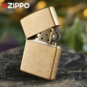 Zippo Classic Tumbled Brass Windproof Pocket Lighter | Zippo 49477