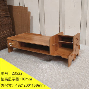 Elevated Desktop Stand Riser Pad 11cm Desktop Organizer Keyboard Storage Small Drawer Work Position Object Rack Multi-layer Storage Shelf