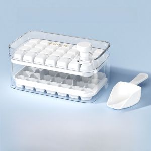 Silicone Ice Cube Trays Soft Press round Ice Maker Kitchen Tools Home Use Ice Tray Storage Container Ice Mold Making Machine