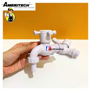 KRAN TEMBOK TAMAN PVC PLASTIK UKURAN 1/2 INCH MODEL KAPAL DAN ENGKOL