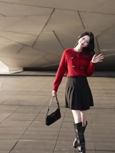 SEIFINI | Mini High Waist A-line Pleated Skirt for Petite Figures
