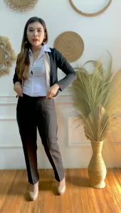 celana kerja kantor wanita panjang atau celana formal wanita pinggang karet