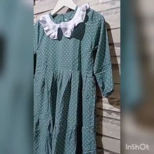 Midi Dress Anak Perempuan Usia 5-8 Tahun Motif Polkadot