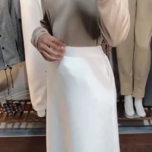 Rok span panjang Hitam Bahan scuba premium | rok span saku | rok kerja span panjang Casual formal