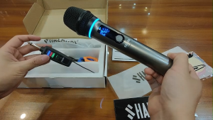 SHALANRA GR288 Professional UHF Wireless Microphone For Videoke Dual Handheld Microphone Karaoke