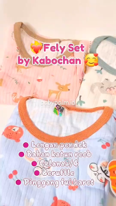 KABOCHAN - FELY SET SETELAN PENDEK - BAJU ANAK - BAJU BAYI - BAJU TIDUR ANAK - PIYAMA ANAK