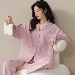 Pure Cotton Sleepwear Womens Long Sleeve Home Clothes Set Autumn Winter Outerwear Large Size Comfortable Sensation Home Clothes