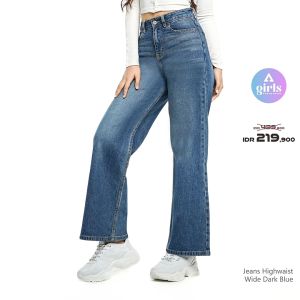 Aerostreet Highwaist Wide Jeans Beverly Dark Blue 1F000
