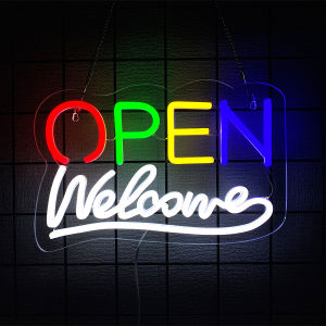 Open Welcome Neon Sign For Wall DecorLed Neon Light For Business Bar DecorClub Shop RestaurantSalon HotelCoffee Shop